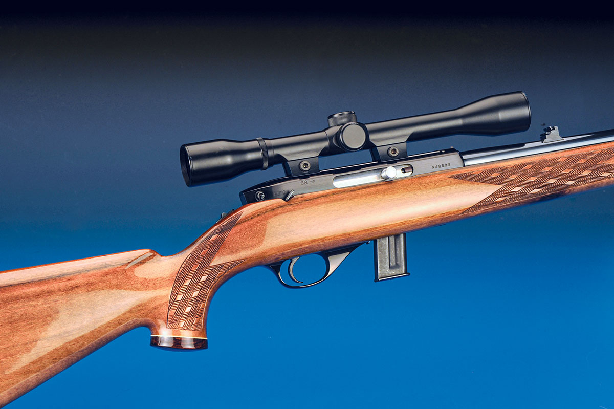 Almost full length, this gun carries forward all of the ideas and design features that Roy Weatherby and Fred Jennie engineered into the rimfire gun.